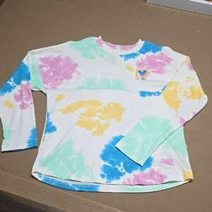 Disney Colorful Tie-Dye Kids Shirt Long Sleeve Size XL